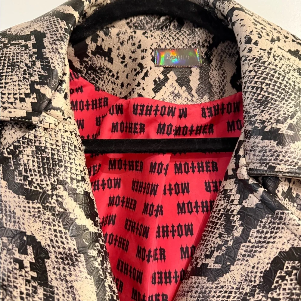 MOTHER “The Chopper” Snakeskin Biker Jacket - Picture 3 of 5